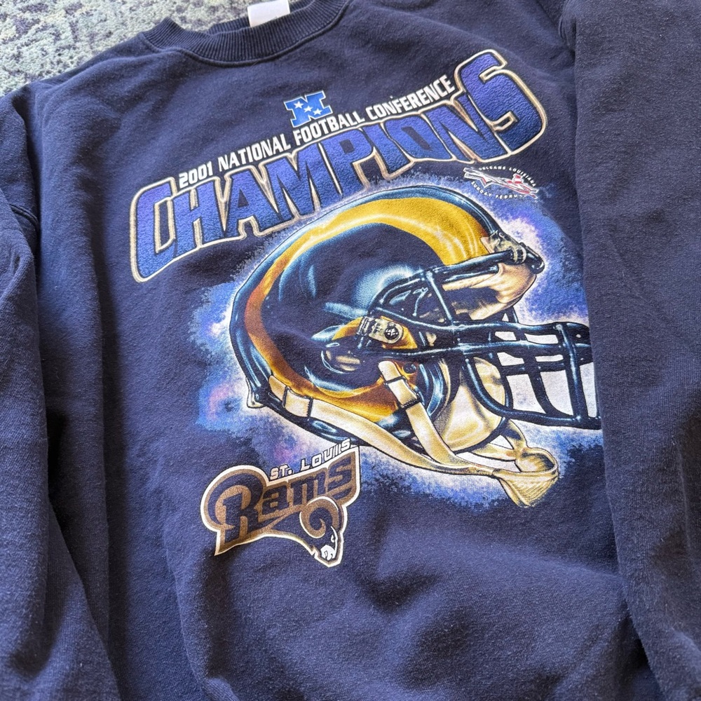 2001 Rams National Football Conference Champions Crewneck - Picture 3 of 7